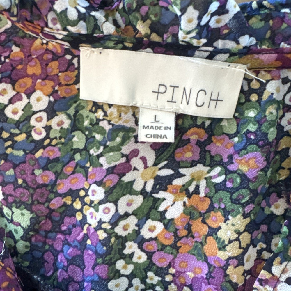 Pinch Floral Dress Size Large Sinch Waist‎ Short Sleeve Ruffle Mini - Picture 5 of 8